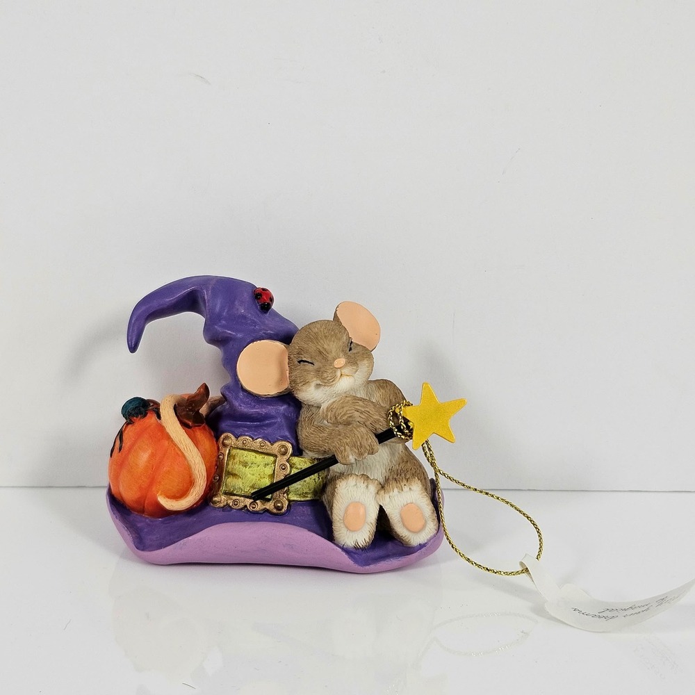Charming Tails May Your Dreams Be Magical Mouse Wizard Hat Halloween Bewitching